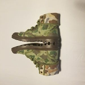 Palladium Green Camouflage Shoes